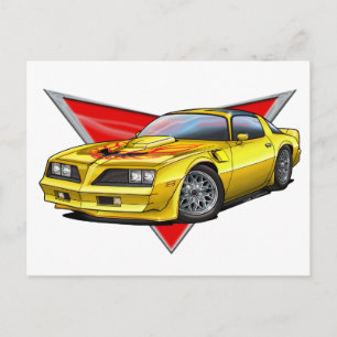 77-78 Gele Firebird TA Briefkaart