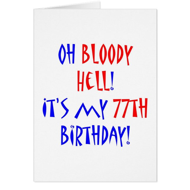 77 Bloody Hell (Voorkant)