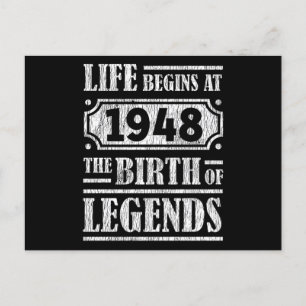 77 Jaar Oud 1948 Geboorte Van Legende 77ste Verjaa Briefkaart