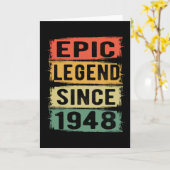 77 jaar oud Bday 1948 Epic Legend 77e verjaardag Kaart (Gele Bloem)