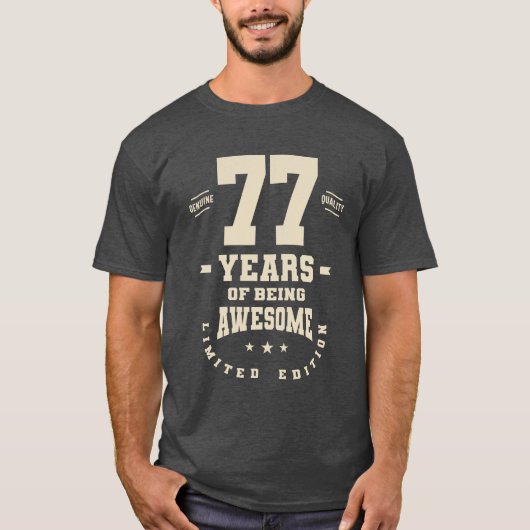 77 jaar oud inspirerend - 77e verjaardag t-shirt (Voorkant)