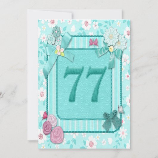 77e anniversaire invitation (Devant)