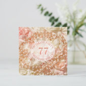 77e anniversaire invitation de fête avec perles (Debout devant)