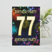 77e anniversaire Invitation fête feux d'artifice (Debout devant)