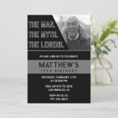 77e anniversaire invitations Black The Man The Leg (Debout devant)