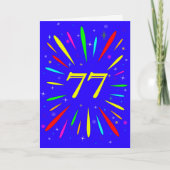 77e 'Birthday Explosion'-Kaart Kaart (Voorkant)