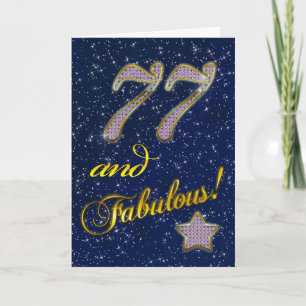 77e fête d'anniversaire Invitation