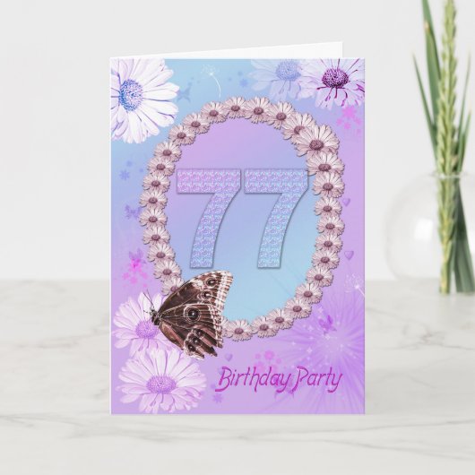 77e fête d'anniversaire Invitation (Devant)