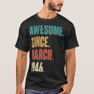 77e verjaardag 77 maart oude wijngaard t-shirt