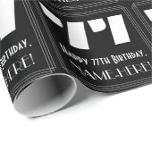 77e verjaardag: Art Deco Geïnspireerde look "77" e Cadeaupapier (Rol Hoek)