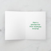 77e verjaardag: Fun Cake and Candles + Custom Name Kaart (Binnen)