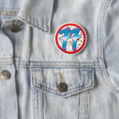 77e verjaardag ronde button 5,7 cm (In situ)