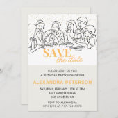 77e verjaardag uitnodigingen Save the date Diner (Voorkant / Achterkant)