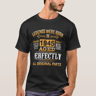 77e verjaardag Vintage legende geboren in 1945 77 T-shirt