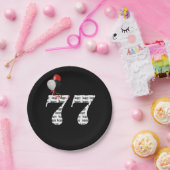 77e verjaardagsballonnen papieren bordje (Feest)