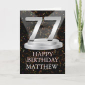 77th Birthday Spotlights Ajouter une carte de nom (Devant)