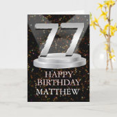 77th Birthday Spotlights Ajouter une carte de nom (Fleur jaune)