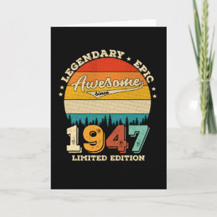 78 jaar oude Bday 1947 Geweldige 78e verjaardagsca Kaart