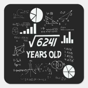 78 jaar oude Bday Wiskunde Teacher 78ste verjaarda Vierkante Sticker
