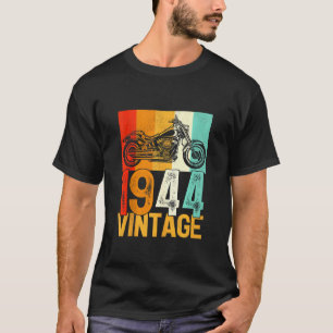 78 jaar oude Retro Motorcycle 1944 78th Bi T-shirt
