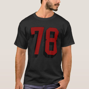 78 Nummer 78 Varsity Fan Sportteam Witte Jersey T-shirt