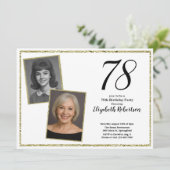 78e aangepaste foto wit en goud kaart (Staand voorkant)