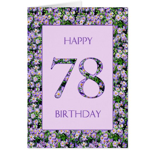 78e anniversaire de marguerites violettes (Devant)