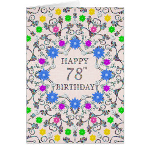 78e anniversaire Fleurs Abstraites 