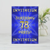 78e invitation de fête d'anniversaire (Debout devant)