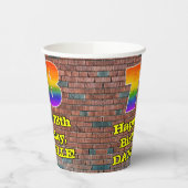 78e verjaardag: Fun Graffiti-geïnspireerde regenbo Papieren Bekers (Links)