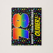 78e verjaardag — Fun, kleurrijk Star Field Pattern Legpuzzel (Verticaal)