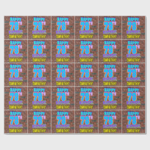 78e verjaardag: Leuk, Urban Graffiti geïnspireerd Cadeaupapier