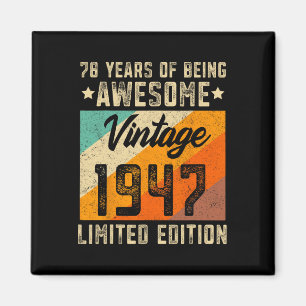 78e verjaardag Mannen 78 jaar oude vrouwen 1947 Li Magneet
