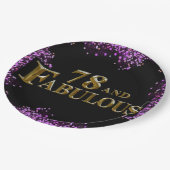 78e verjaardag papieren bordje (Gekanteld)