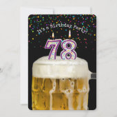 78e verjaardag van de bierpartij kaart (Voorkant)