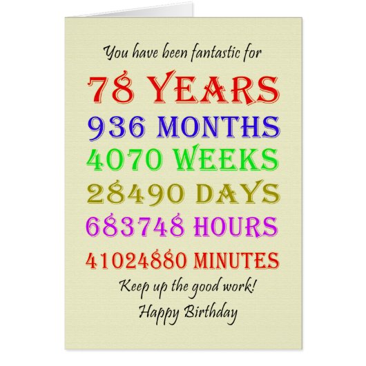 78e verjaardag van de mijlpalen (Voorkant)