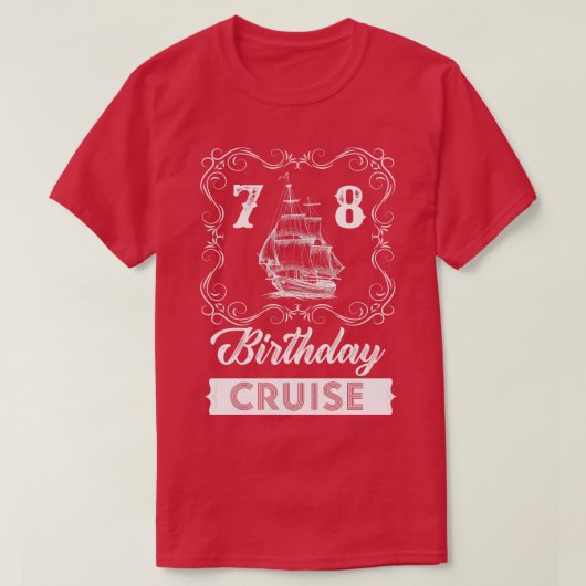  78e verjaardagscruise t-shirt (Design voorkant)