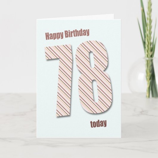 78e verjaardagskaart kaart (Voorkant)