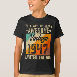 78ste verjaardag mannen 78 jaar vrouwen 1947 beper t-shirt