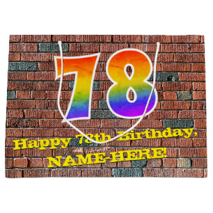 78ste verjaardag: Plezier, op graffiti geïnspireer Groot Cadeauzakje