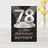 78th Birthday Spotlights Ajouter une carte de nom (Fleur jaune)