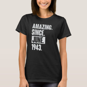 79 jaar oude 79e verjaardag na de verbazingwekkend t-shirt