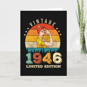 79 jaar oude Bday 1946 Vintage 79ste verjaardag vr Kaart