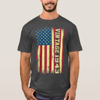 79 jaar oude geschenken 1943 Amerikaanse vlag 79e T-shirt