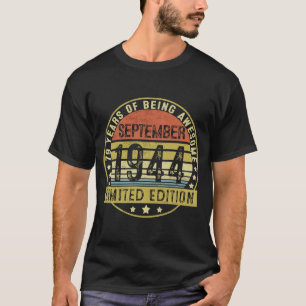 79 jaar Oude Vintage september 1944 79e verjaardag T-shirt