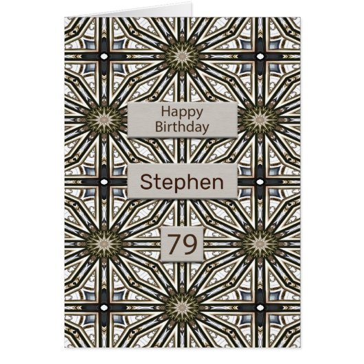 79e anniversaire Abstrait Mandala Design (Devant)