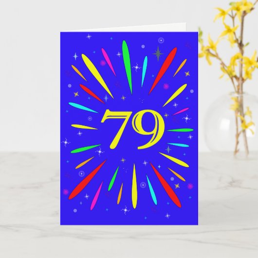 79e anniversaire carte d'explosion (Fleur jaune)