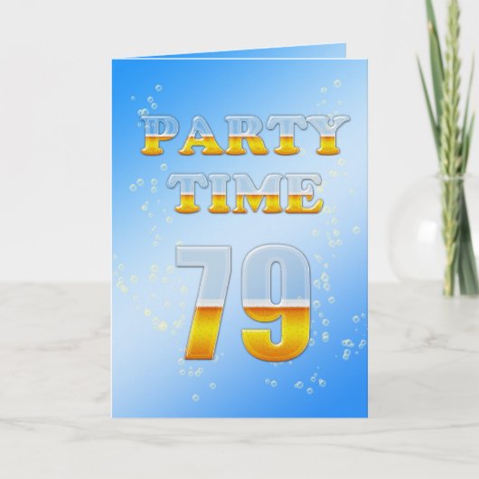79e anniversaire invitation avec beaucoup de bière (Devant)