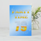 79e anniversaire invitation avec bière (Debout devant)