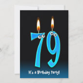 79e anniversaire Invitation de fête (Devant)